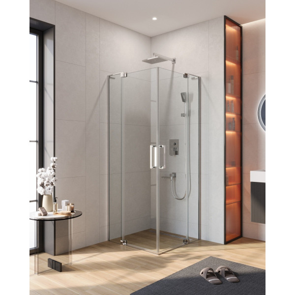 Душевой уголок Cezares Slider 70x70x195 стекло прозрачное, профиль хром (SLIDER-A-2-70/80-C-Cr)