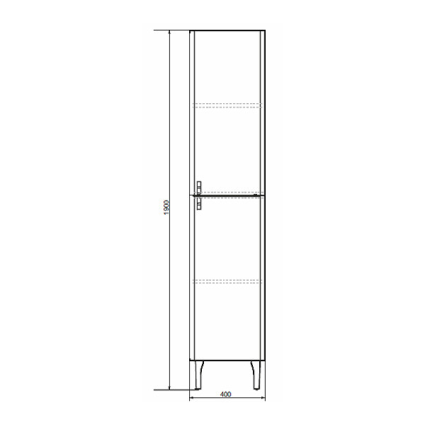 Пенал подвесной Comforty Сорренто 400x385x1900 Сетло серый (00-00000818)