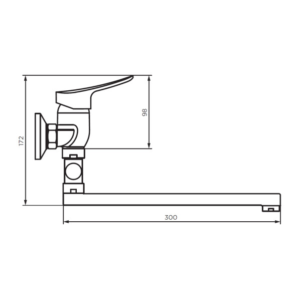 Смеситель для ванны и душа Dorff Norma с душевым набором хром (D1095000)
