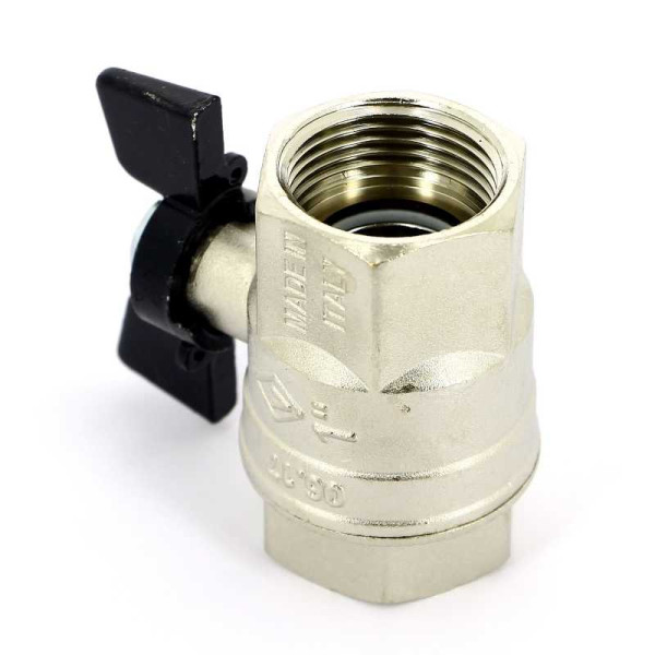 Кран Bugatti 1" ВВ шаровый New Jersey 912 (черная бабочка) (09120006)