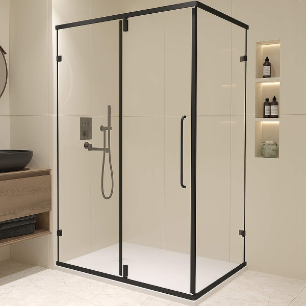 Душевой уголок RGW CL-046-B 80x100x185 стекло прозрачное, профиль черный (350904608-14)