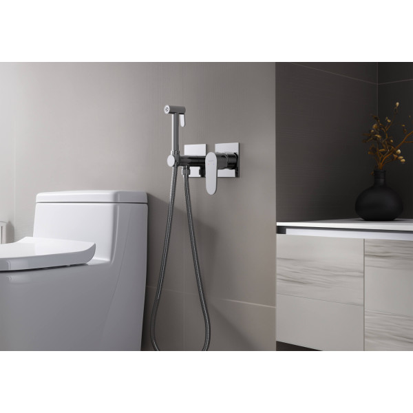 Смеситель с гигиеническим душем Aquatek Оберон хром (AQ1220CR) Смеситель с гигиеническим душем Aquatek Оберон хром (AQ1220CR)