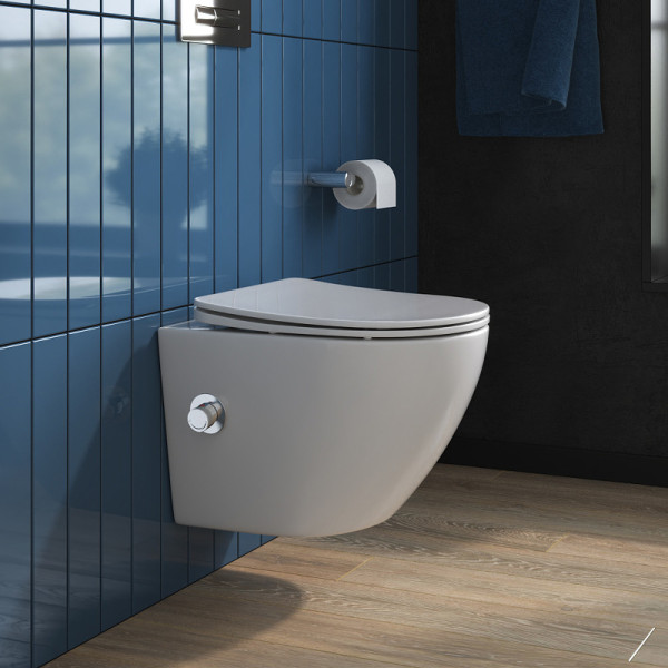 Унитаз подвесной BelBagno Uno безободковый с функцией биде и смесителем (BB3105CHR-BS/SC) Унитаз подвесной BelBagno Uno безободковый с функцией биде и смесителем (BB3105CHR-BS/SC)