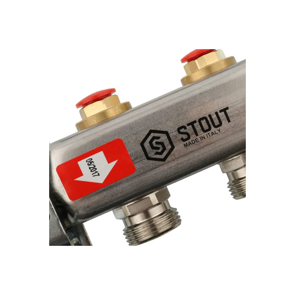 Коллекторная группа 2 отвода 1"x3/4"(18)EK без расходомеров Stout (нерж.сталь) (SMS-0922-000002) Коллекторная группа 2 отвода 1"x3/4"(18)EK без расходомеров Stout (нерж.сталь) (SMS-0922-000002)