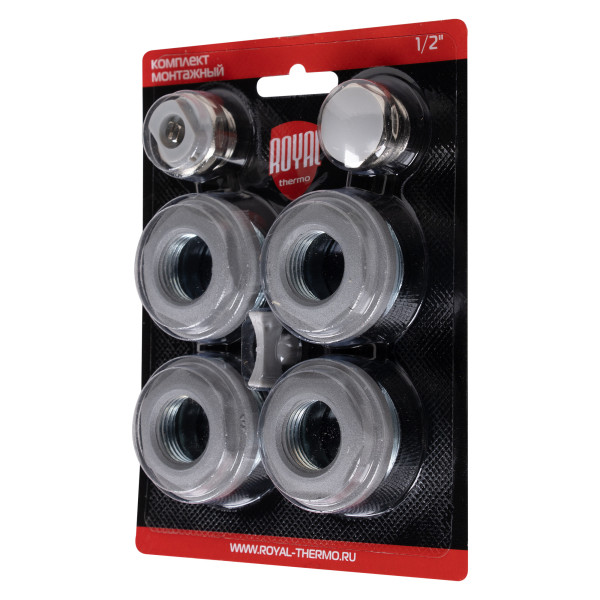 Комплект универсальный для монтажа радиатора Royal Thermo 1/2'' (серебристый) (RT1/2S)