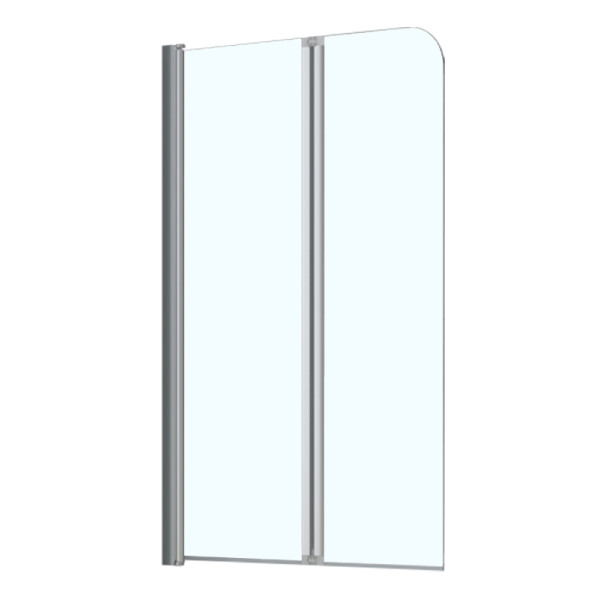 Душевая шторка для ванны Azario Boston 80x140 стекло прозрачное, профиль хром (AZ-141 80 (41,5+38,5)*140)