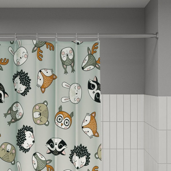 Шторка для ванны текстиль Iddis 200x180 полиэстер с рисунком (BA02P18i11)