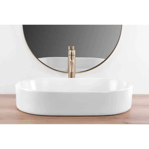 Раковина накладная REA Nadia white mat 61x38,5x12 белая матовая (REA-U9657)