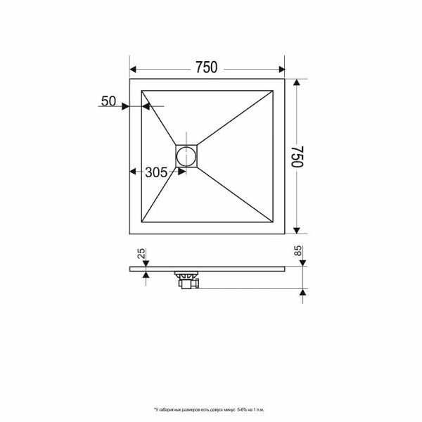 Душевой поддон RGW ST-0075B 75x75x2,5 черный (16152075-04) Душевой поддон RGW ST-0075B 75x75x2,5 черный (16152075-04)