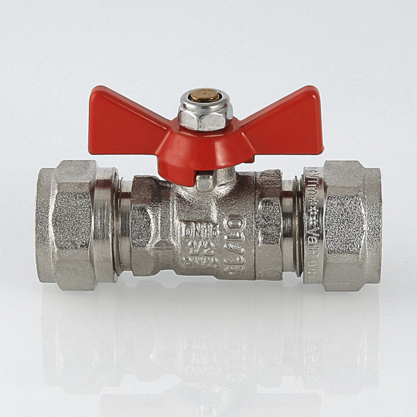 Кран 16х16 шаровый обжим Valtec (красная бабочка) VT.343.N.1616