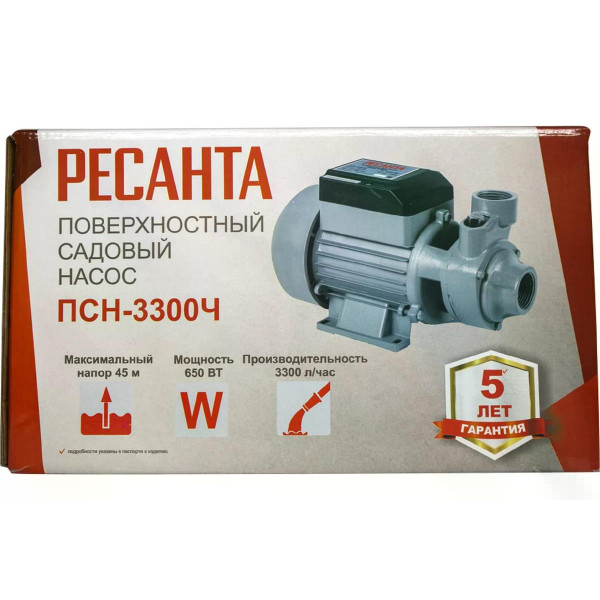 Насос поверхностный Ресанта ПСН-3300Ч (77/4/3) Насос поверхностный Ресанта ПСН-3300Ч (77/4/3)