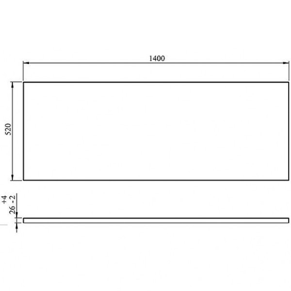 Экран фронтальный для ванны C-Bath 140x52 (CBQPF0103)