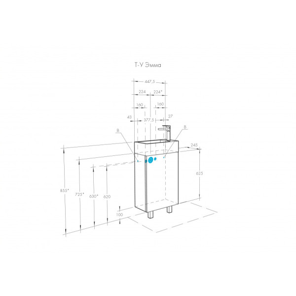 Тумба напольная Aquaton Эмма 448x245x625 белый, дуб наварра (1.A221.6.01E.AD8.0) Тумба напольная Aquaton Эмма 448x245x625 белый, дуб наварра (1.A221.6.01E.AD8.0)