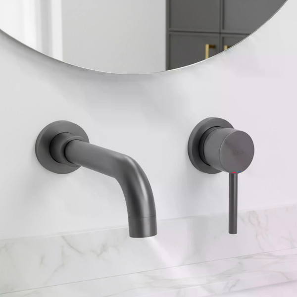 Смеситель для раковины Rea Lungo long оружейная сталь (REA-B6390) Смеситель для раковины Rea Lungo long оружейная сталь (REA-B6390)