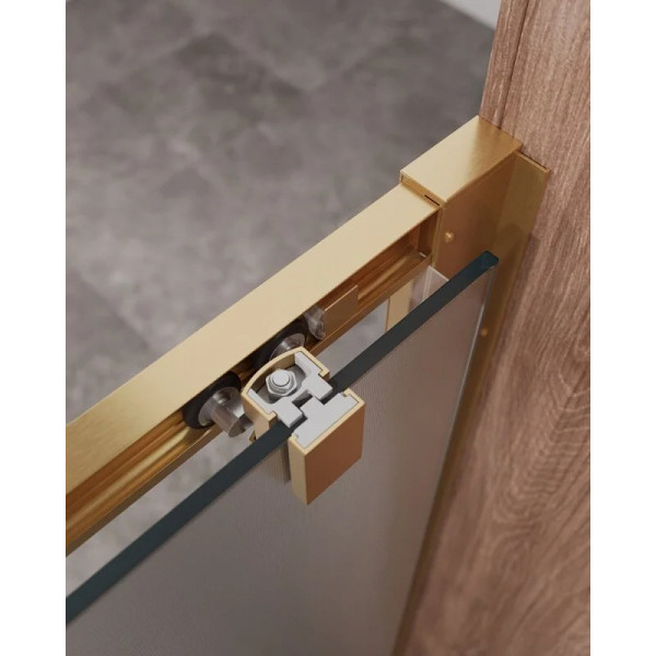 Душевая дверь Cezares Molveno 120x195 стекло матовое, профиль брашированное золото (MOLVENO-BF-1-120-P-BORO)