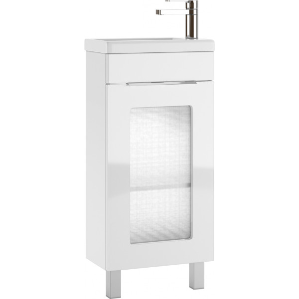 Тумба напольная Миранда 40 Кристалл без ящика Айсберг Домино (DA1805T)