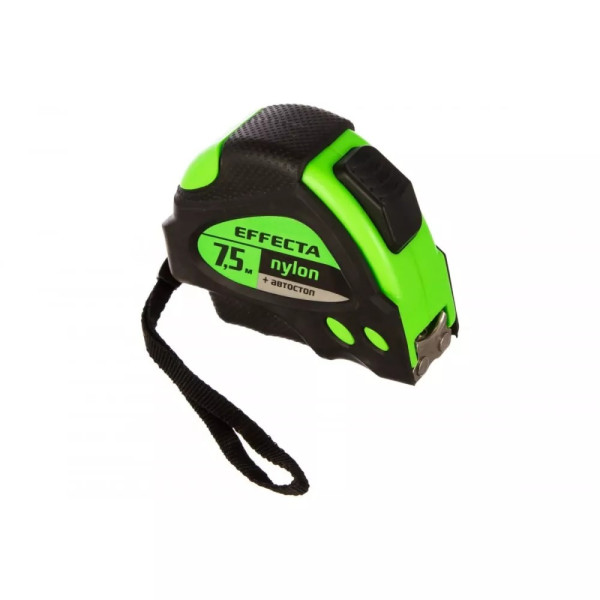 Рулетка 7,5 м (25 мм) Effecta Nylon с магнитом и автостопом, лента нейлон (587525)