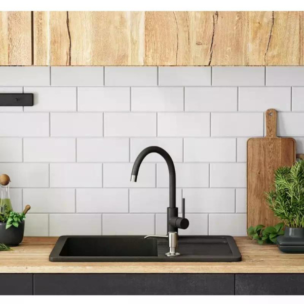 Мойка для кухни Rea dag black гранит 75x43,5x15 черная (ZLE-00111)