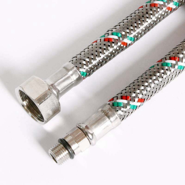 Подводка гибкая для смесителя Uni-Fitt 600 мм 1/2"*М10х1 DN 8 оплётка из нерж. стали (502S2806)