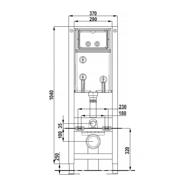 Инсталляция для подвесного унитаза Azario NEW-TS 370?122?1040 (AZ-G12)