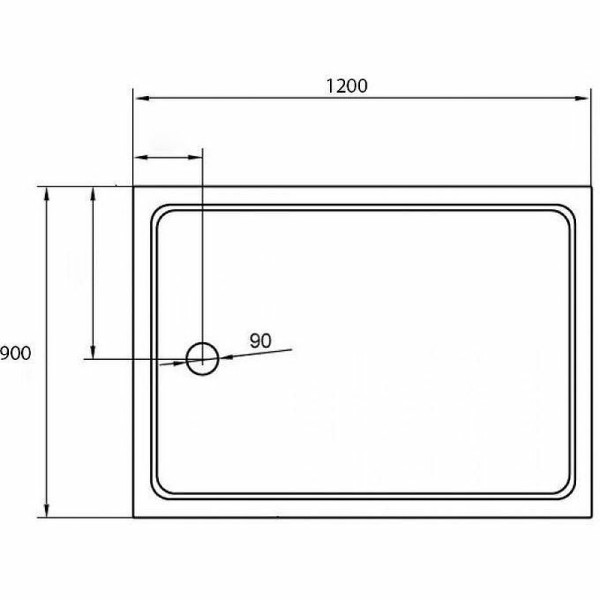 Душевой поддон Cezares 120x90x14 белый (TRAY-A-AH-120/90-15-W0)