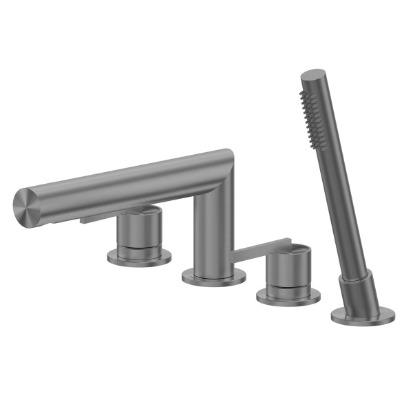 Смеситель на борт ванны Abber Perfekte 316 с лейкой, оружейная сталь брашированная (AF8A13BGG) Смеситель на борт ванны Abber Perfekte 316 с лейкой, оружейная сталь брашированная (AF8A13BGG)