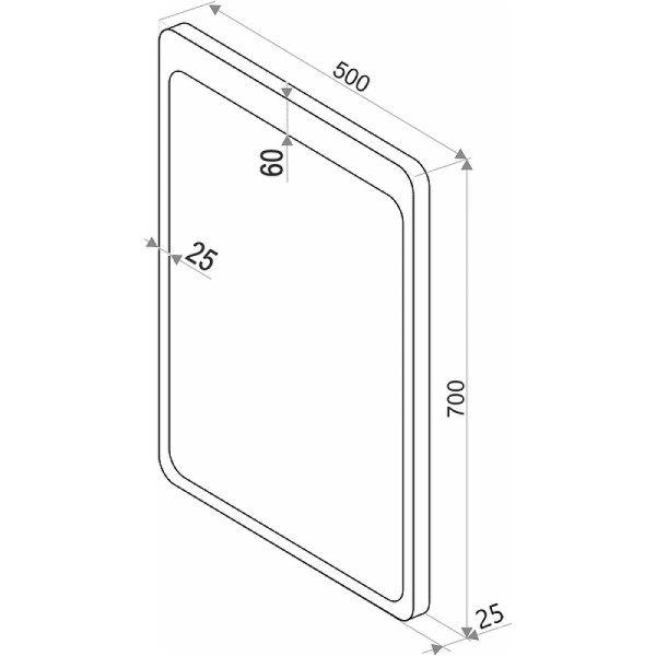 Зеркало Континент Lacio Led 500х700 (ЗЛП530) Зеркало Континент Lacio Led 500х700 (ЗЛП530)