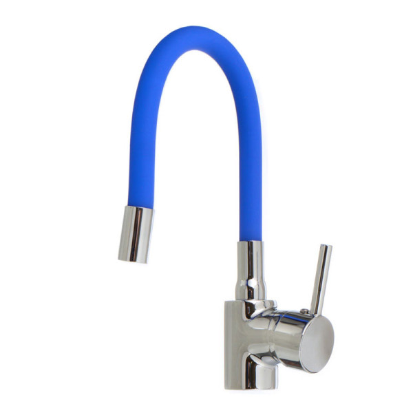 Смеситель для кухни Ex-promt Kitchen с гибким изливом, хром (Ex125.4-11 blue)