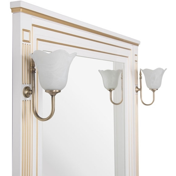 Зеркало Aquanet Паола 90x96,3 белый, золото (0018618)