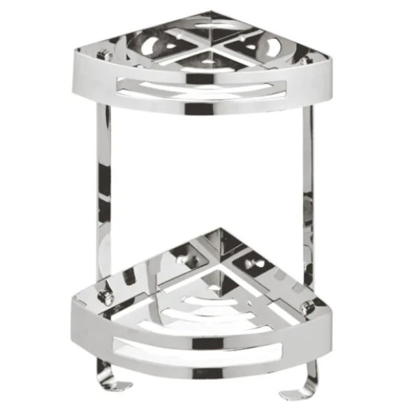 Полка угловая двухэтажная хром Azario (AZ-160-2)