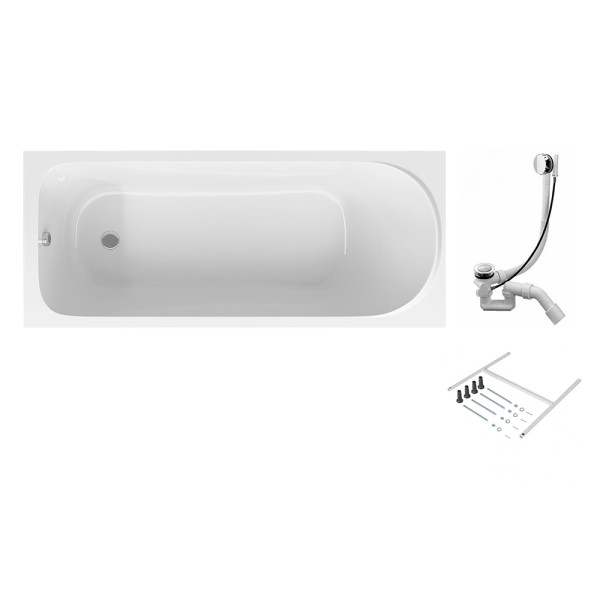 Ванна акриловая AM.PM Sense 150x70 каркас, слив-перелив, комплект (W75A-150-070W-KL) Ванна акриловая AM.PM Sense 150x70 каркас, слив-перелив, комплект (W75A-150-070W-KL)
