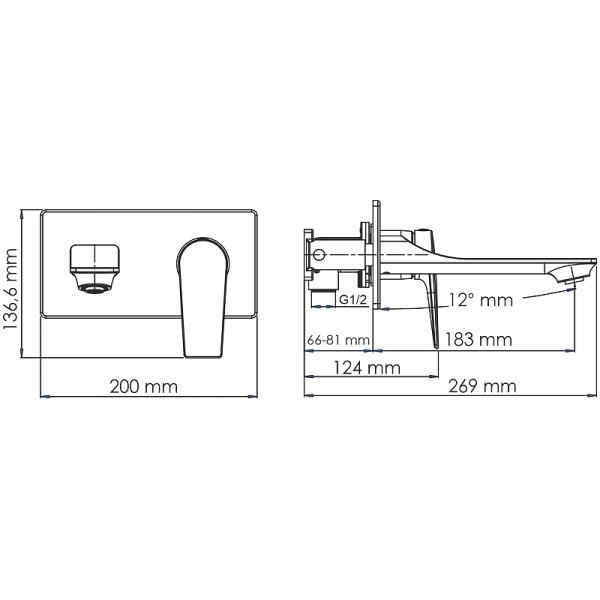 Смеситель для раковины WasserKRAFT Lopau хром (3230)