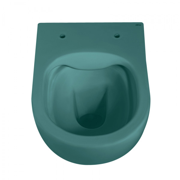 Унитаз подвесной ABBER Bequem темно-зеленый матовый, безободковый (AC1101MBG)