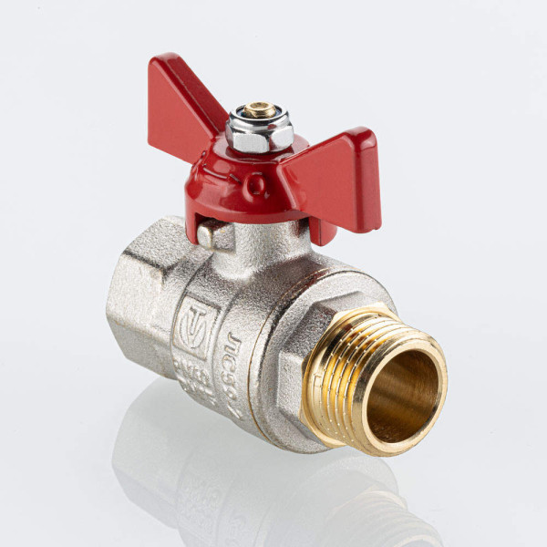 Кран 1/2" ВН шаровый Valtec Base-ГОСТ (красная бабочка) VT.218S.N.04