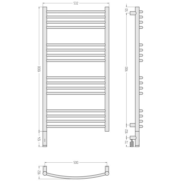 Полотенцесушитель электрический Сунержа Богема 3.1 выгнутая 1000x500 провод слева матовый белый (30-6002-1050) Полотенцесушитель электрический Сунержа Богема 3.1 выгнутая 1000x500 провод слева матовый белый (30-6002-1050)