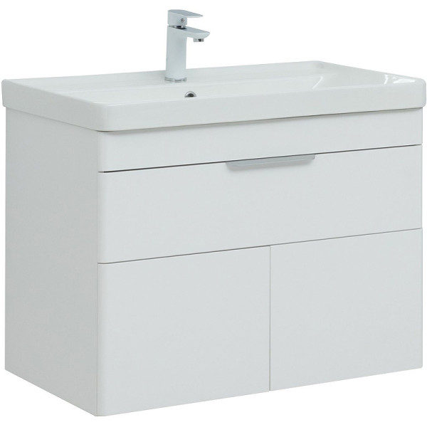 Тумба подвесная Aquanet Ирис new 815 белый глянец (1 ящик, 2 дверцы) (00310150)