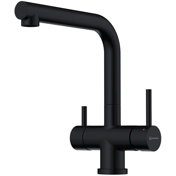 Смеситель для кухни Omoikiri Takamatsu-S-GB с переключателем на фильтр, с выдвижным изливом графит (4994358)
