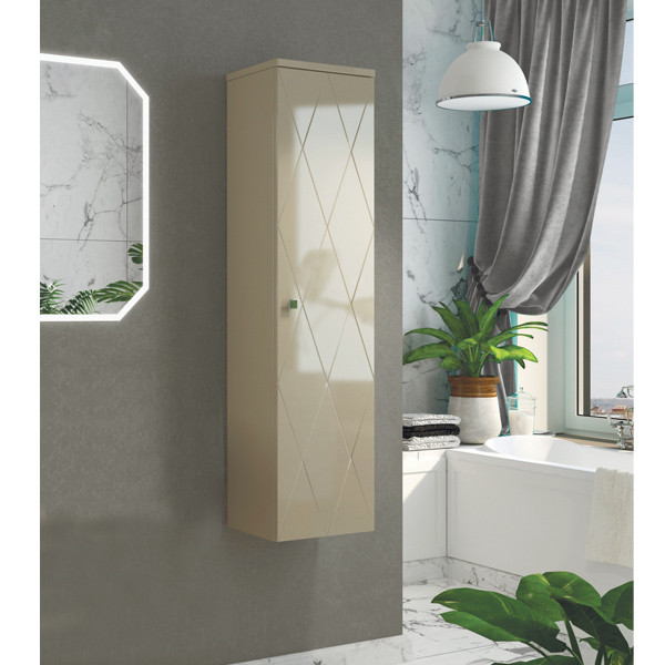 Пенал подвесной Comforty Осло 375x1475x315 бетон светлый матовый (00-00001219)