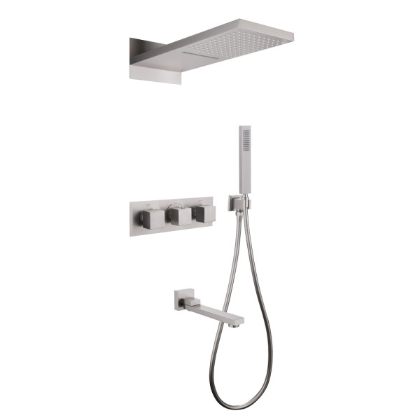 Душевая система Abber Daheim с изливом хром (AF8253SP)