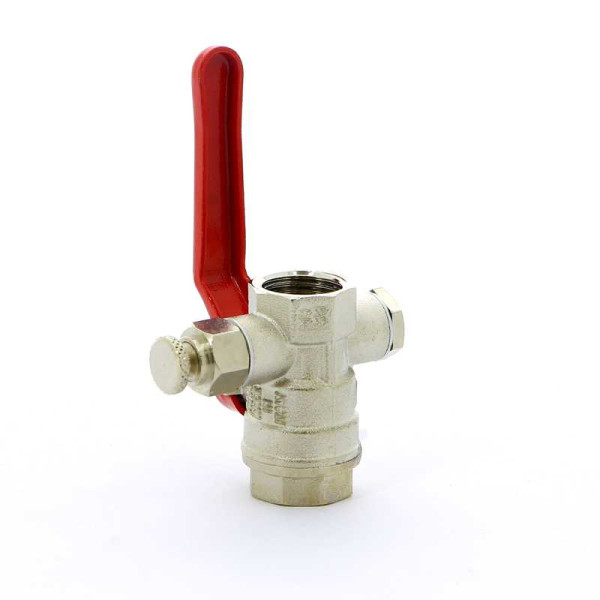 Кран Itap 1/2" ВВ шаровый (спускной клапан, красная ручка) (1150012)