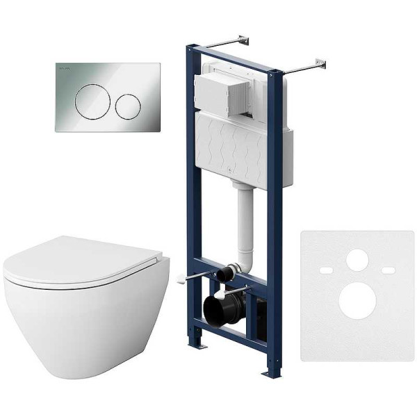 Комплект инсталляция с унитазом и клавишей AM.PM Spirit 2.0 (IS49051.701700) Комплект инсталляция с унитазом и клавишей AM.PM Spirit 2.0 (IS49051.701700)