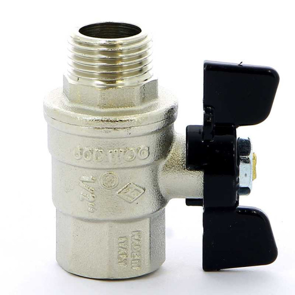 Кран Bugatti 1/2" ВН шаровый Oregon 307 (черная бабочка) (03070060)