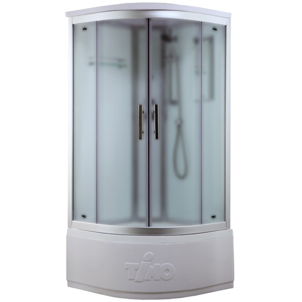 Душевая кабина Timo T-6690 Silver Fabric 90x90x220 стекло матовое, профиль хром (T-6690 S F) Душевая кабина Timo T-6690 Silver Fabric 90x90x220 стекло матовое, профиль хром (T-6690 S F)