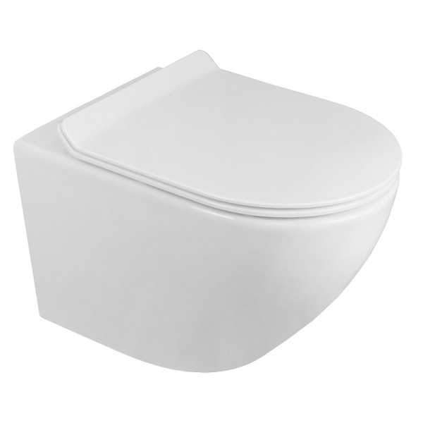 Унитаз подвесной Grado безободковый со скрытым сливом с сидением микролифт 490x370x360 (AZ-0046N) Унитаз подвесной Grado безободковый со скрытым сливом с сидением микролифт 490x370x360 (AZ-0046N)