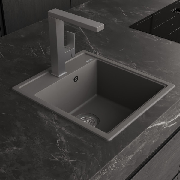 Мойка для кухни Abber Quarz 51x46x21,7 серая (AQ2901G) Мойка для кухни Abber Quarz 51x46x21,7 серая (AQ2901G)
