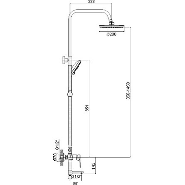Душевая система Rossinka T40-46 (T40-46) Душевая система Rossinka T40-46 (T40-46)