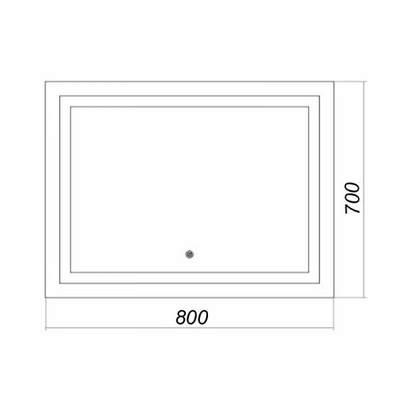 Зеркало Loranto Стиль 80х70 с сенсором (CS005807)