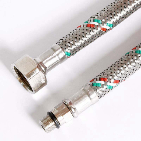 Подводка гибкая для смесителя Uni-Fitt 500 мм 1/2"*М10х1 DN 8 оплётка из нерж. стали (502S2805) Подводка гибкая для смесителя Uni-Fitt 500 мм 1/2"*М10х1 DN 8 оплётка из нерж. стали (502S2805)