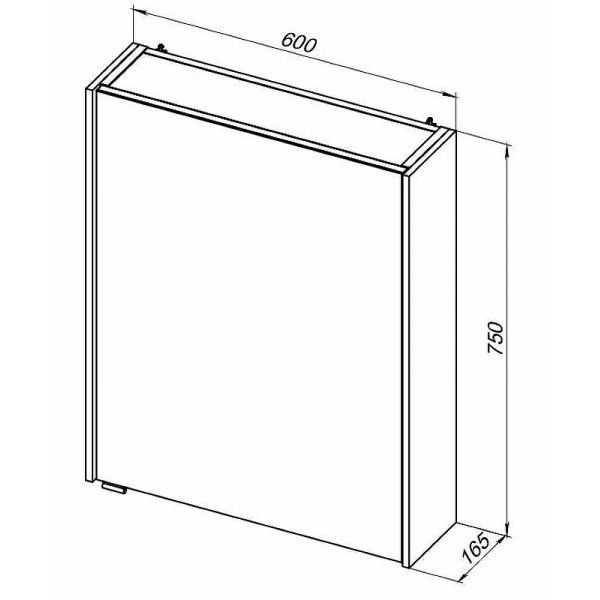 Зеркало-шкаф Aquanet Латина 60x75 белый (00179942)