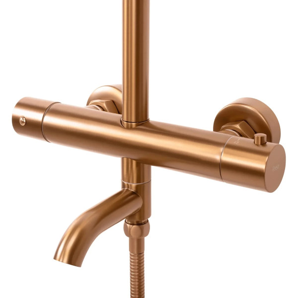Душевая система термостат с изливом Rea Lungo Copper mat (REA-P8807)